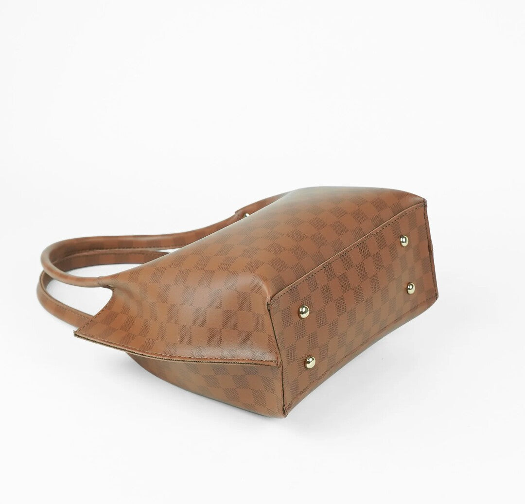Daily Tote Bag Brown (checkered)